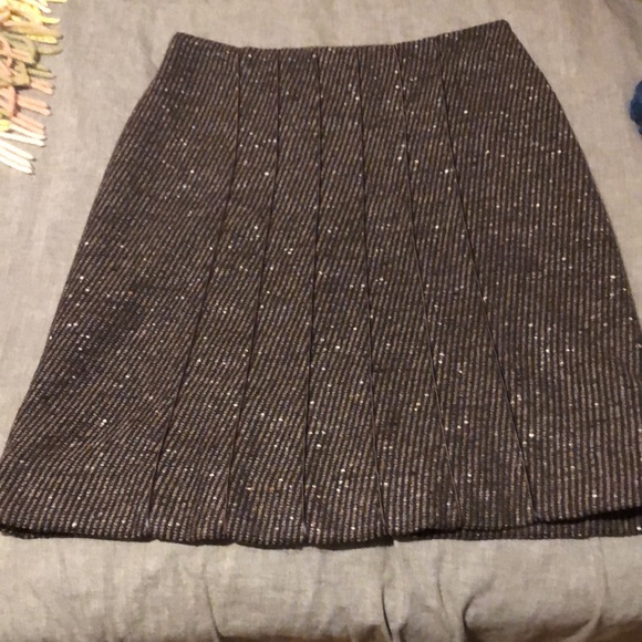 Gunex by Bruno Cucinelli new 42 6 wool textured skirt lined - Picture 3 of 8